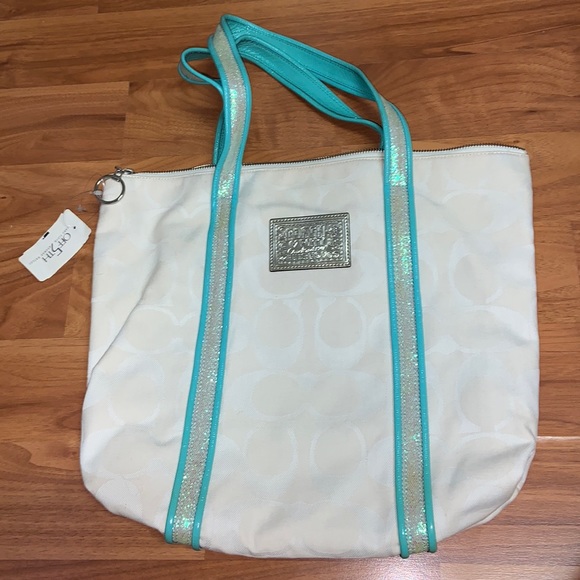 NWT Coach Canvas Patchwork Poppy Collection Tote Bag - Picture 5 of 10
